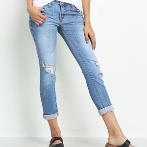 Ripped light wash jeans